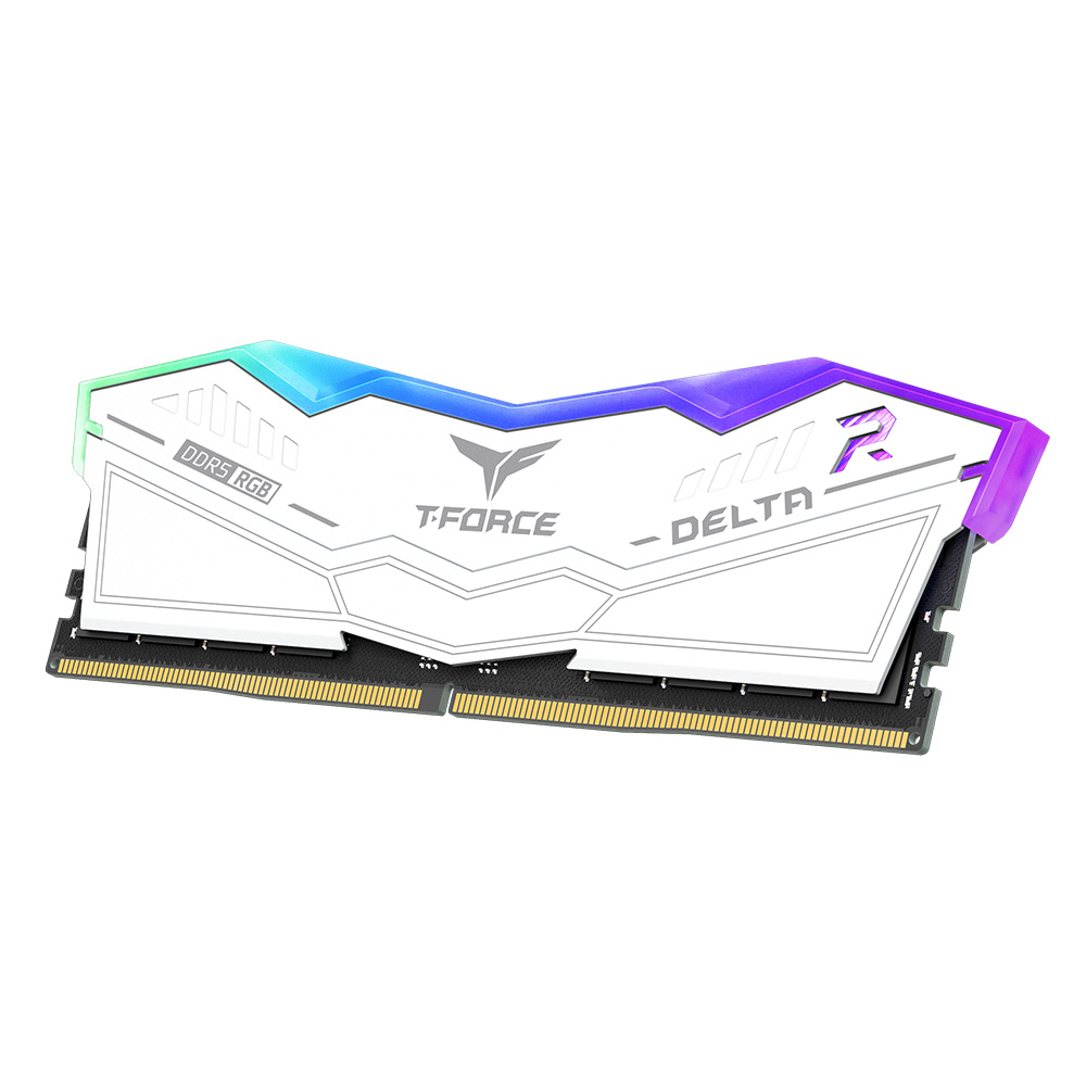 TEAMGROUP T-Force Delta RGB DDR5 Ram 32GB (2x16GB) 5600MHz CL36 - White