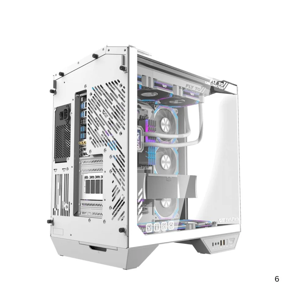 DarkFlash DY470 Mid Tower Case - White