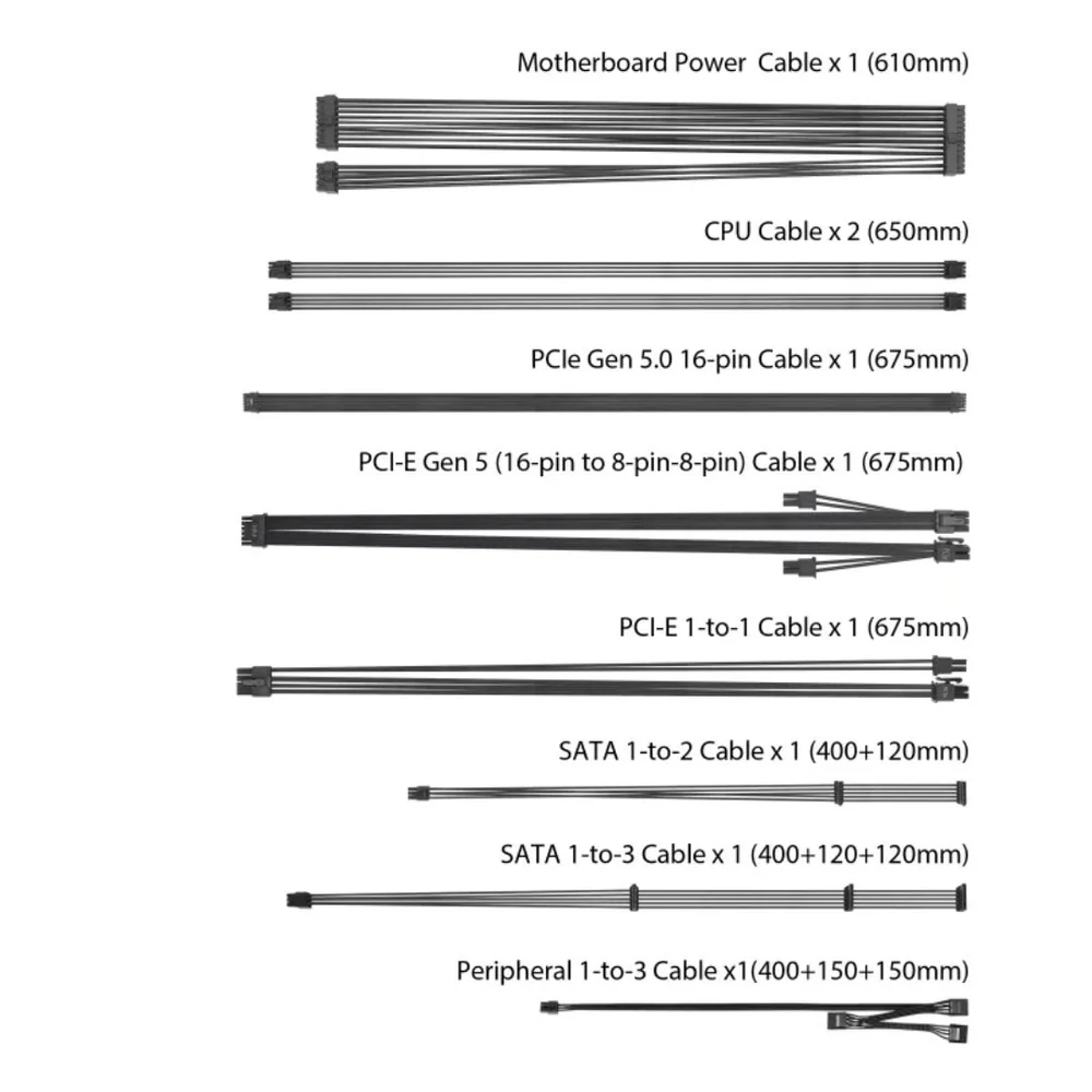 ASUS Prime AP-850G - 850W Gold 80+ Gold, Full Modular, PCIe 5.0