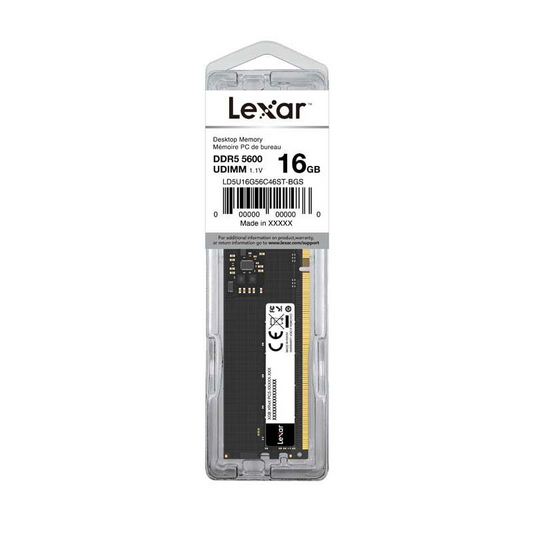 Lexar 16GB (16x1) 5600 DDR5 Desktop - Black