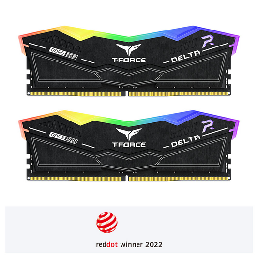 TEAMGROUP T-Force Delta RGB DDR5 Ram 32GB (2x16GB) 5600MHz CL36 - BLACK