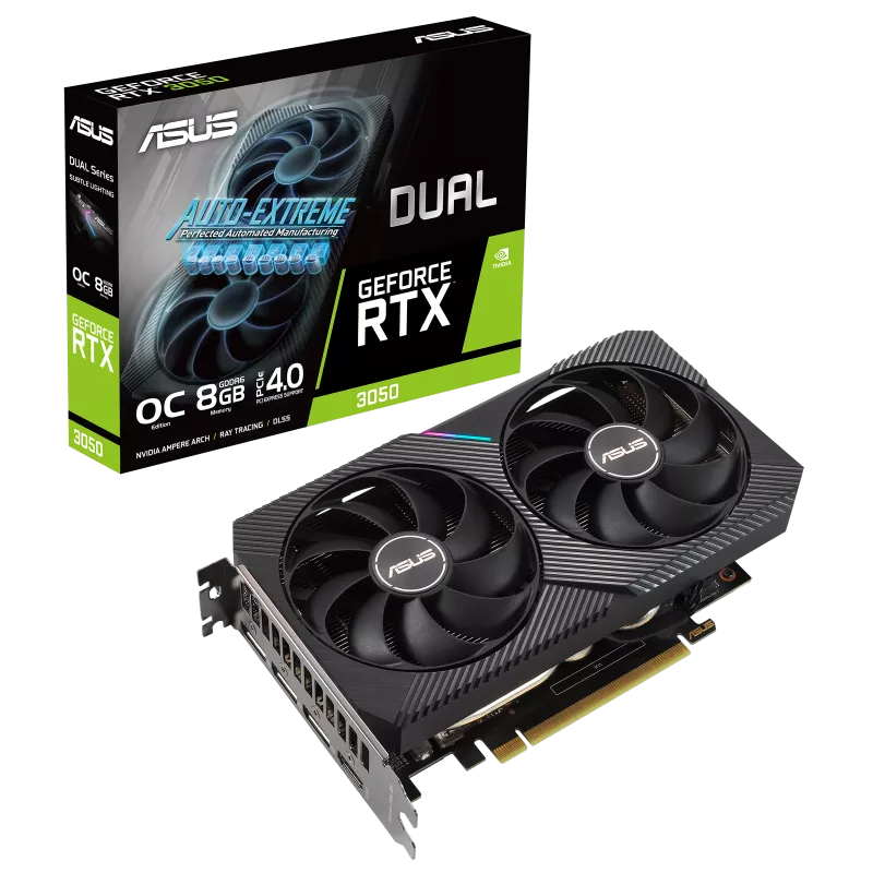 ASUS Dual GeForce RTX™ 3050 OC Edition 8GB