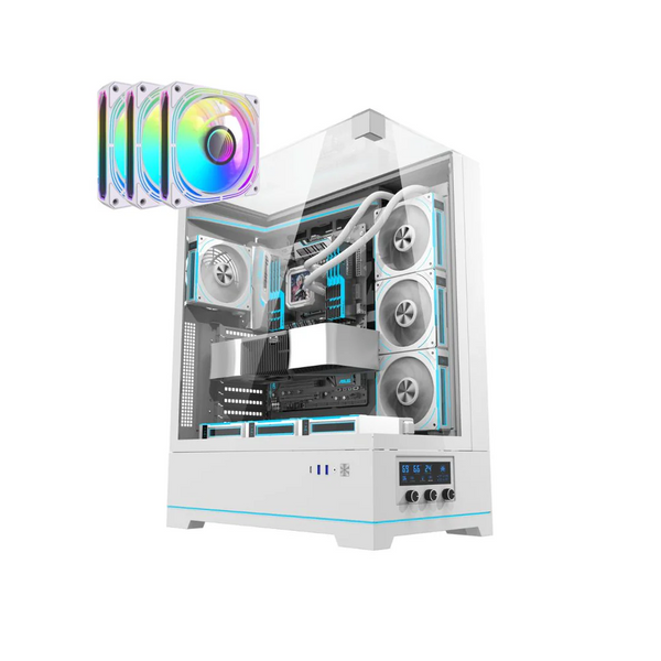 DarkFlash DY450L Pro Mid Tower Case - White